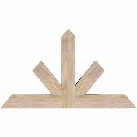 Ekena Millwork Saratoga Smooth Timber Gable Bracket, Douglas Fir, 36"W x 21"H x 3 1/2"D x 3 1/2"F, 14/12 Pitch GBW036X21X0404SAR00SDF